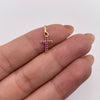 Dije cruz circones fucsias Oro amarillo 18k 0,4 Gr / 6,9 mm / 1,5 Cm