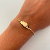 Pulso bebé Placa Nube Aro Seguido Oro amarillo 18k 1,45 Gr / 2,7 mm / 15,1 Cm Broche 0,20