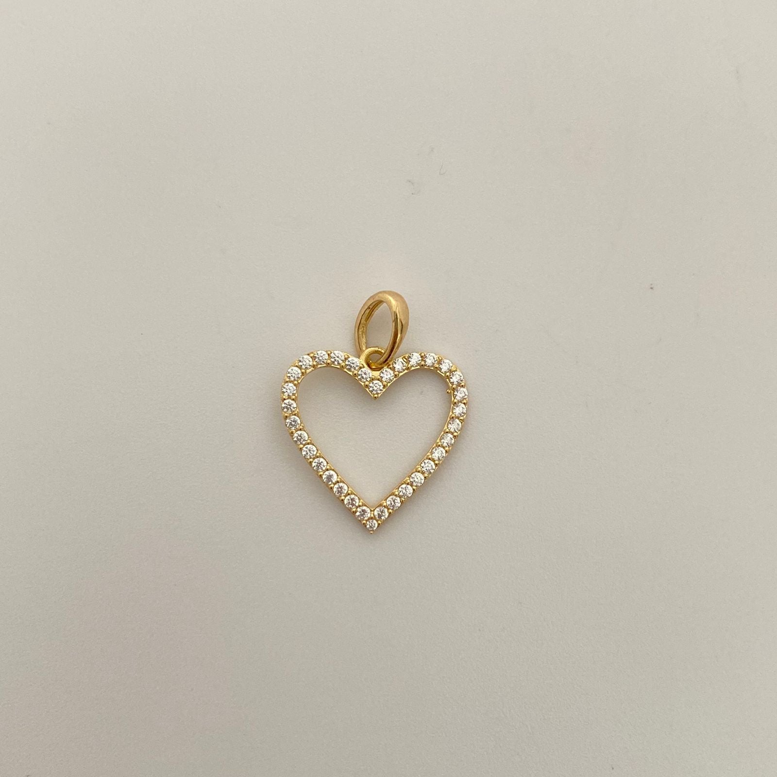 Dije Corazon Silueta Casting Oro amarillo 18k 1 Gr / 16,6 mm / 2,2 Cm