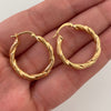 Candonga Entorchada Oro amarillo 18k 2,1 Gr / 2,5 Cm