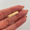 Herraje Placa Rectangular Oro amarillo 18k 0,35 Gr / 2,5 Cm