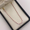 Pulso It circones fucsias y blancos Oro amarillo 18k 4,10 Gr / 3,1 mm / 17,5 Cm