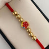 Pulsera tejida Herraje balon bolas lisas 7mm Oro amarillo 18k 2,4 Gr