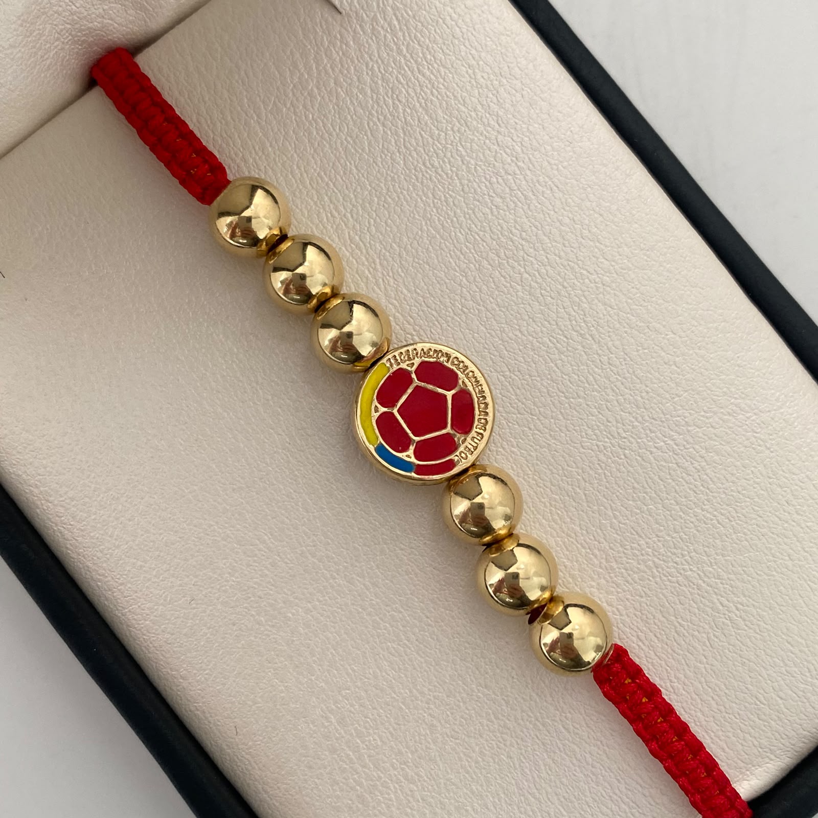 Pulsera tejida Herraje balon bolas lisas 7mm Oro amarillo 18k 2,4 Gr