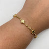 Pulso baby gc trebol vc diamantado Oro amarillo +1 / 5,30 Gr / 3 mm / 20,5 Cm Broche 0,40