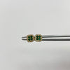 Topos trebol circones verdes y blancos Oro amarillo 18k 0,85 Gr / 5,8 mm