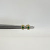Topos ovalado circón verde Oro amarillo 18k 0,7 Gr / 4,4 mm