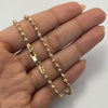 Cadena militar diamantada Oro amarillo y Oro rosa +1 / 17,00 Gr / 2,5 mm / 60 Cm Broche 0,40