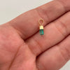 Dije Canutillo Esmeralda Oro amarillo 18k 0,2 Gr / 2,5 mm / 1 Cm