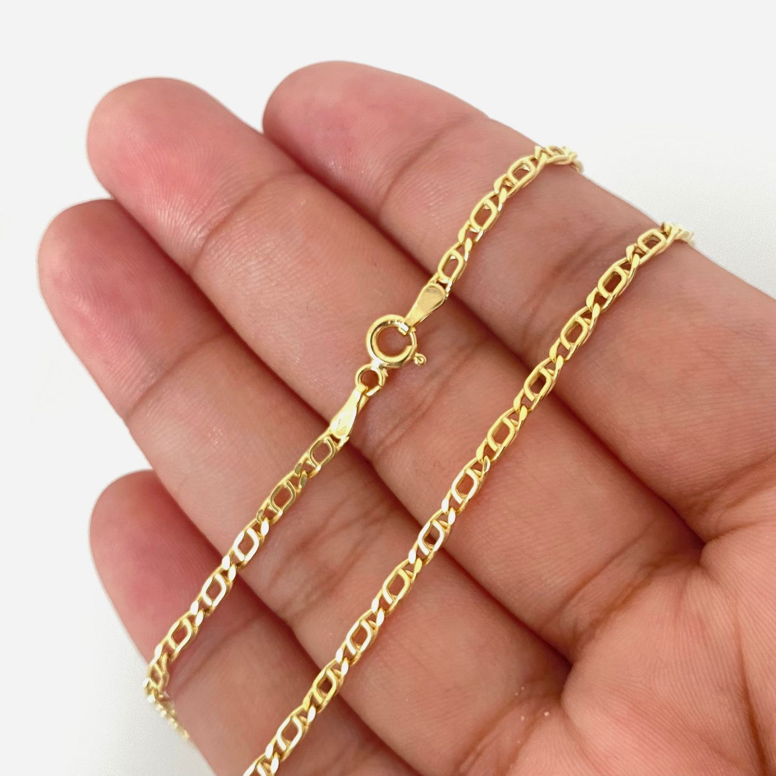 Cadena It doble aro Oro amarillo 18k 5,05 Gr / 2,4 mm / 60 Cm