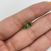 Topos gota circón verde Oro amarillo 18k 0,65 Gr / 3,43 mm