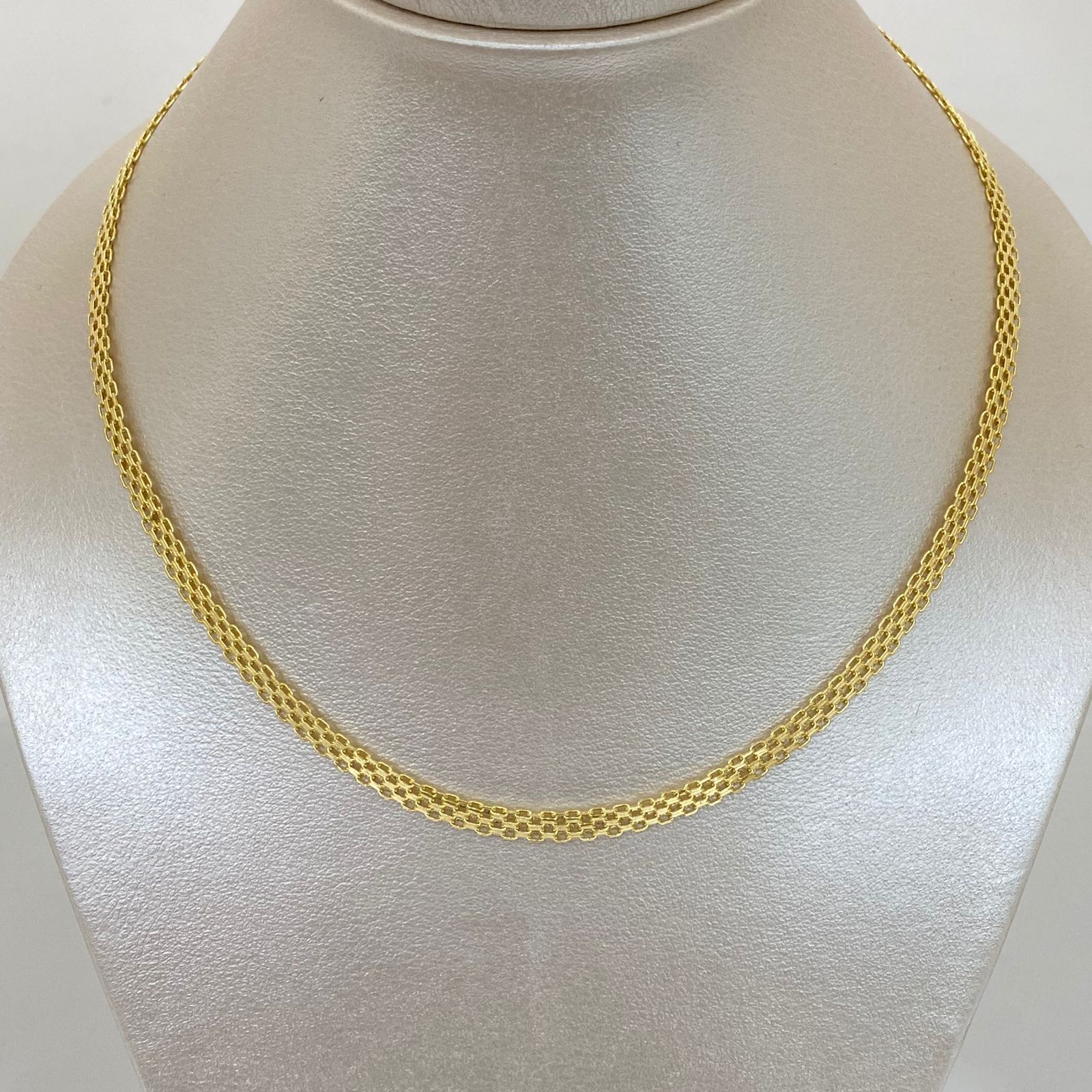 Cadena It china doble carril  Oro amarillo 18k +1 / 7,15 Gr / 4,1 mm / 60 Cm