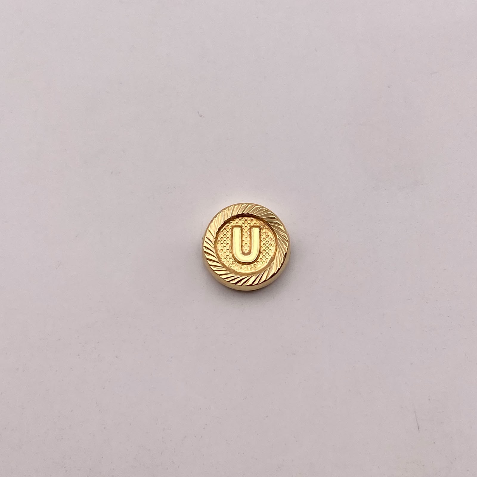 Herraje tambor letra u Oro amarillo 0,5 Gr / 1 Cm