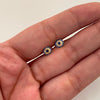 Topos circulo circones azules  Oro amarillo 18k 0,8 Gr / 6 mm