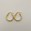Candonga entorchada Oro amarillo 18k 1,45 Gr / 2,1 Cm
