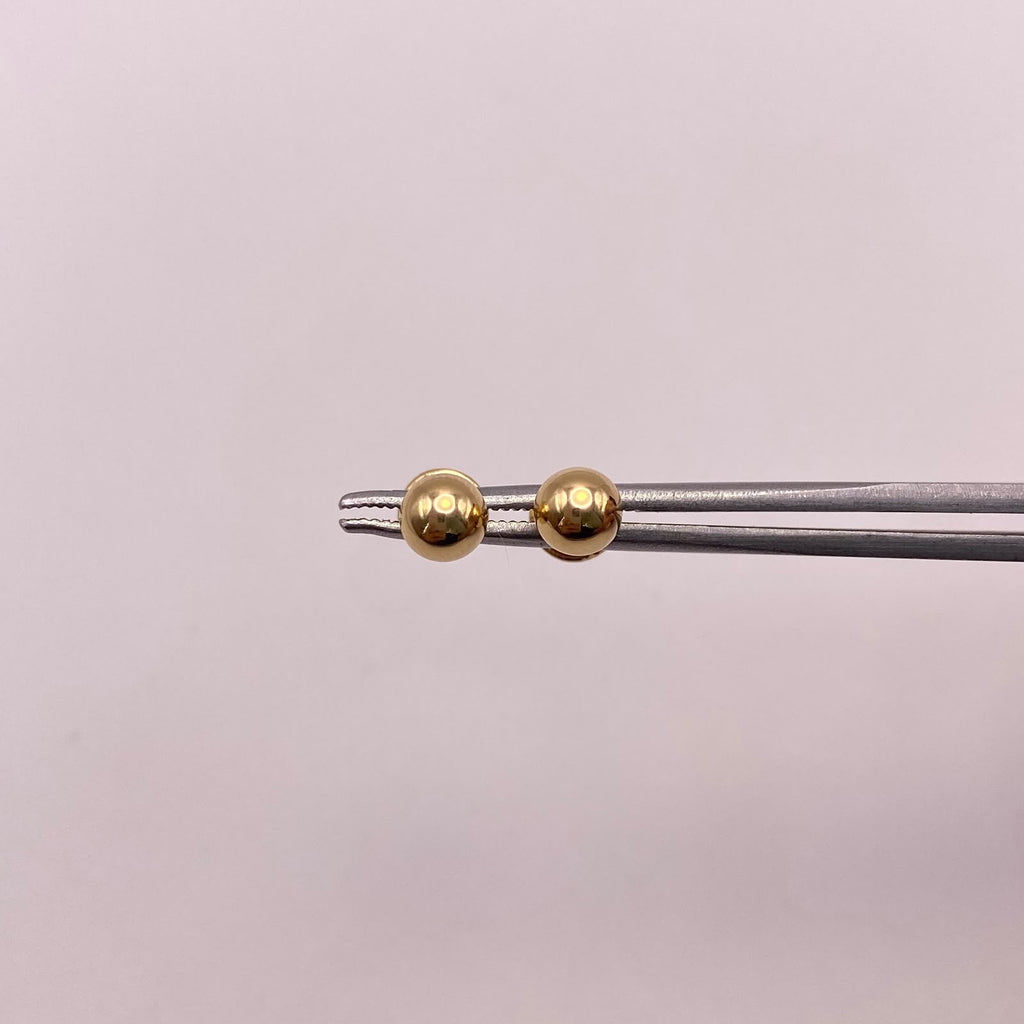 Topos bola lisa 5mm Oro amarillo 18k 0,55 Gr