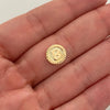 Herraje letra B con diamantado  Oro amarillo 18k 0,5 Gr / 1 Cm