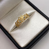 Anillo 15 circones blancos Oro amarillo 18k / Talla 6 / 2,09 Gr