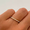 Anillo Churumbela Blanco Oro amarillo 18k / Talla 6 / 1,35 Gr / 1,3 mm