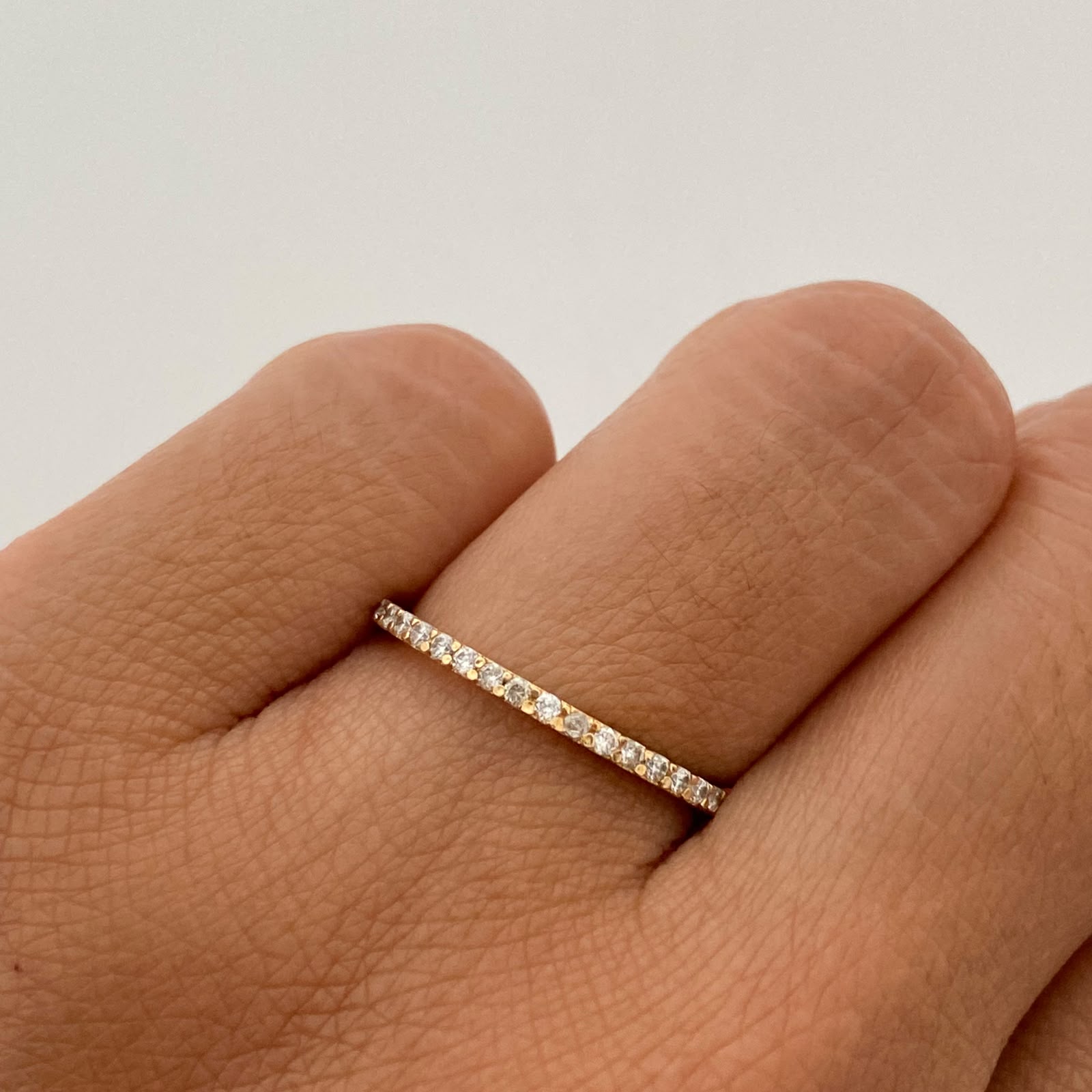 Anillo Churumbela Blanco Oro amarillo 18k / Talla 6 / 1,35 Gr / 1,3 mm