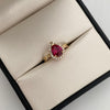Anillo Circon Gota (por fabricacion) Oro amarillo 18k / Talla 6 / 4,5 Gr