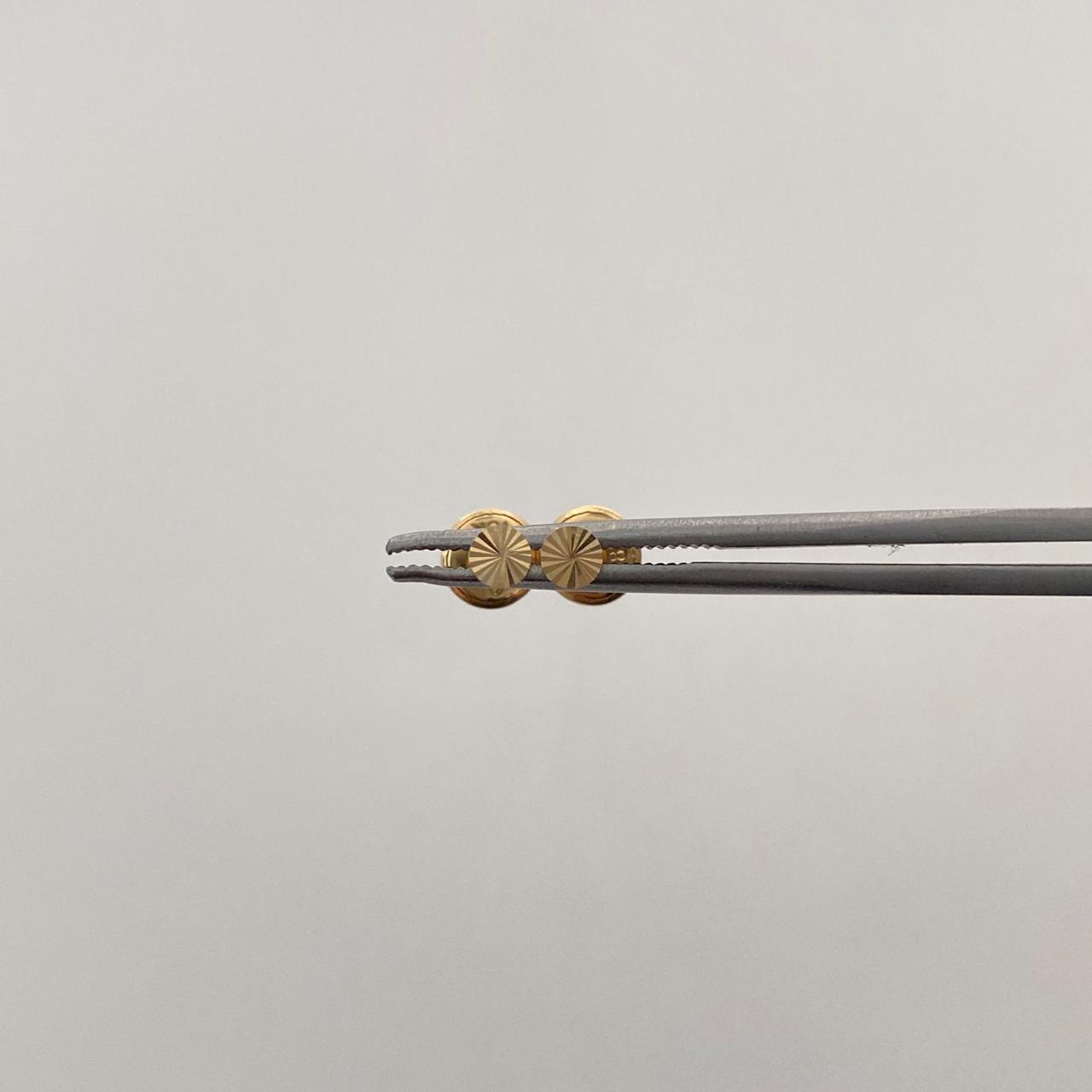 Topos Mini Redondos planos diamantados Oro amarillo 18k 0,4 Gr / 3,2 mm