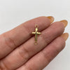 Herraje cruz lisa Oro amarillo 18k 0,35 Gr / 2 Cm