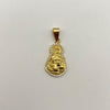 Dije Virgen del carmen silueta circones blancos Oro amarillo 18k 4,6 Gr / 12,9 mm / 3 Cm