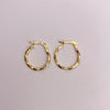 Candonga entorchada delgada Oro amarillo 18k 1 Gr / 2 Cm