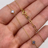 Cadena It Trebol morado Oro amarillo 18k 2,81 Gr / 0,7 mm / 45 Cm