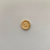 Herraje Letra S Diamantada Oro amarillo 18k 0,5 Gr / 1,1 Cm
