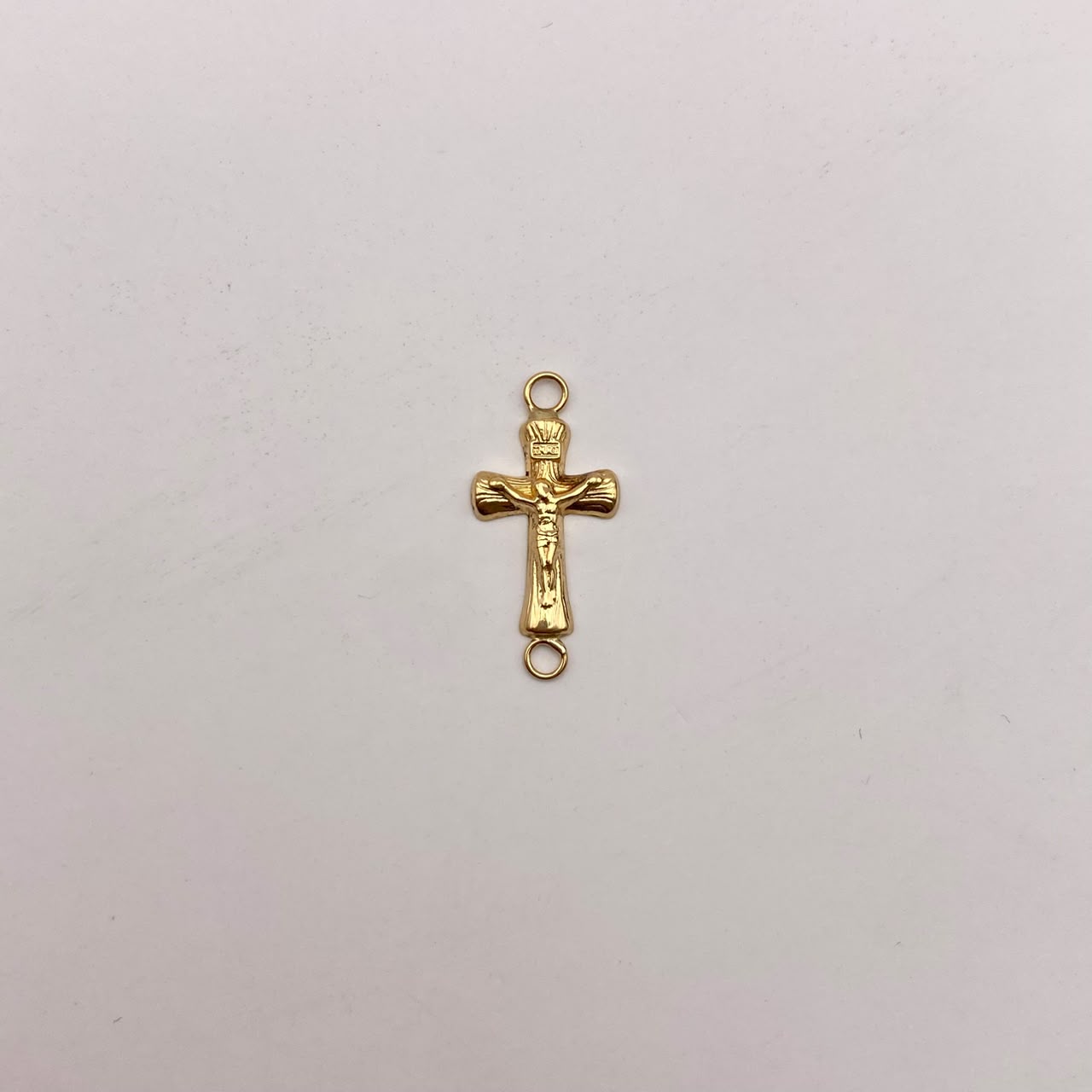 Herraje cruz cristo Oro amarillo 18k 0,45 Gr / 2,5 Cm