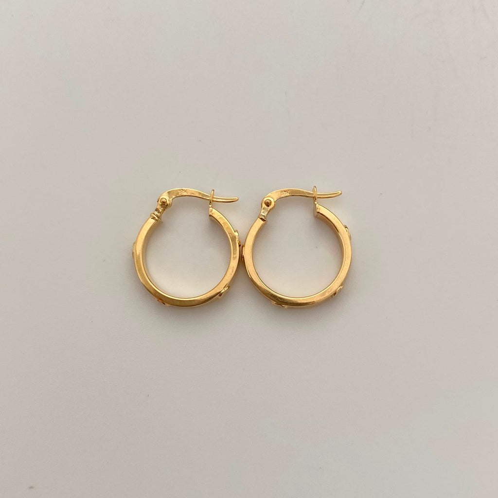 Candonga Liso Sello Oro amarillo 18k 1,8 Gr / 1,8 Cm