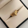 Anillo Troquel Pico Oro amarillo 18k / Talla 7 / 1,75 Gr / 4 mm