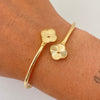 Aro It trebol fondo diamantado Oro amarillo 18k +4 / 7,0 Gr / 2,5 mm / 18 Cm