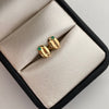 Topos Grano de Cafe Circon Verde Oro amarillo 18k 0,7 Gr / 5,4 mm