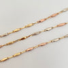 Cadena rustica  Tres oros 18k 8,60 Gr / 3,2 mm / 60 Cm Broche 0,60