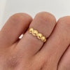 Anillo Fila Circulos Oro amarillo 18k / Talla 5 1/2 / 1 Gr / 1,4 mm