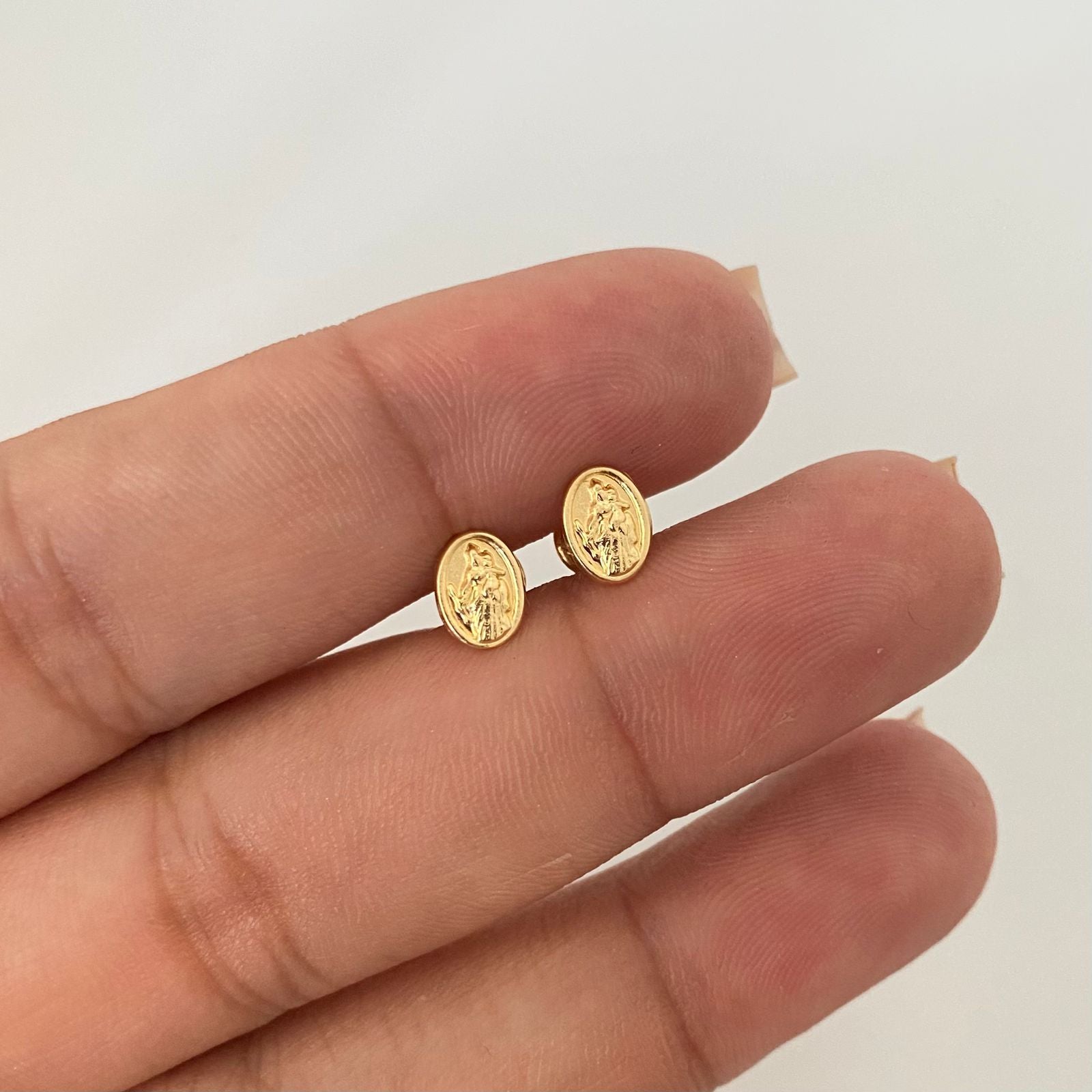 Topos virgen auxiliadora Oro amarillo 18k 0,65 Gr / 5,1 mm