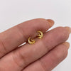 Topos Luna circones blancos y conejo Oro amarillo 18k 0,7 Gr / 5,7 mm