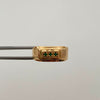 Anillo Toquel Tres Circones Verde Oro amarillo 18k / Talla 7 / 1,9 Gr / 4,4 mm