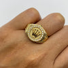 Anillo Corona rx circones blancos Oro amarillo 18k / Talla 11 / 7,65 Gr / 6,6 mm