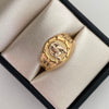 Anillo Herradura de Caballo Oro amarillo y Oro blanco 18k / Talla 11 / 3,25 Gr / 4,3 mm