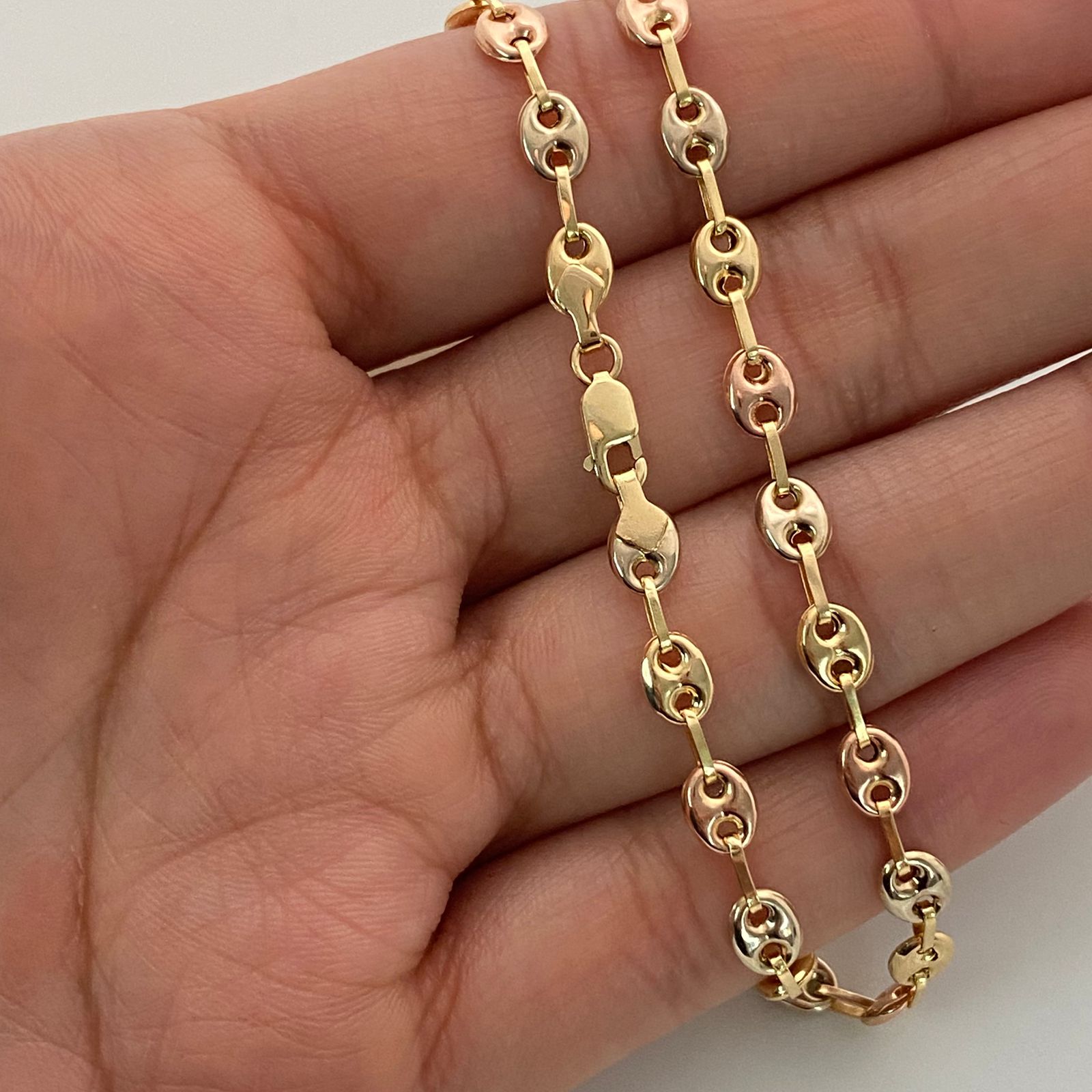 Cadena Gc Tres oros 18k 9,30 Gr / 4,6 mm / 60 Cm Broche 0,40