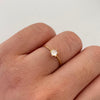 Anillo Solitario Oro amarillo 18k / Talla 6 1/4 / 1,1 Gr / 1,2 mm