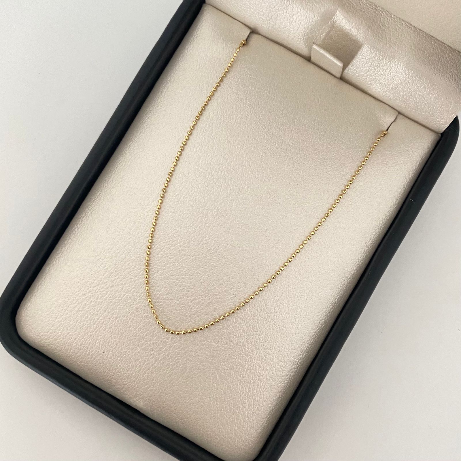 Cadena It mini militar Oro amarillo 18k +1 / 1,95 Gr / 1,0 mm / 60 Cm