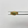 Anillo cristo y circon verde Oro amarillo / Talla 8 1/2 / 2,3 Gr