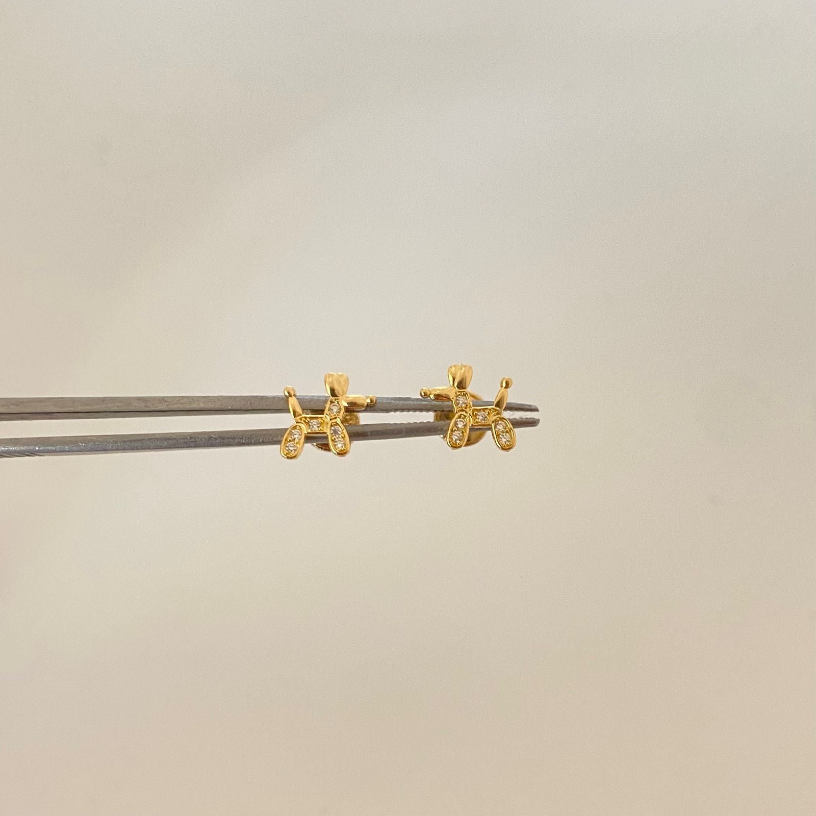 Topos perro globo casting Oro amarillo 18k 1,15 Gr / 8,5 mm