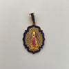 Dije Virgen de Guadalupe Casting Azul Oro amarillo 18k 5,4 Gr / 22,9 mm / 4 Cm