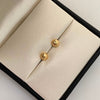 Topos media bola diamantada Oro amarillo 18k 0,65 Gr / 6 mm